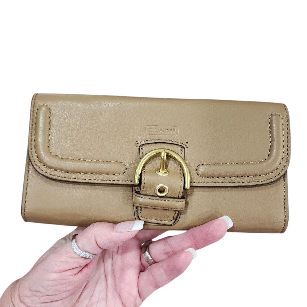 Coach Tan Leather Shoulder Bag with Matching Wallet - Picture 12 of 16